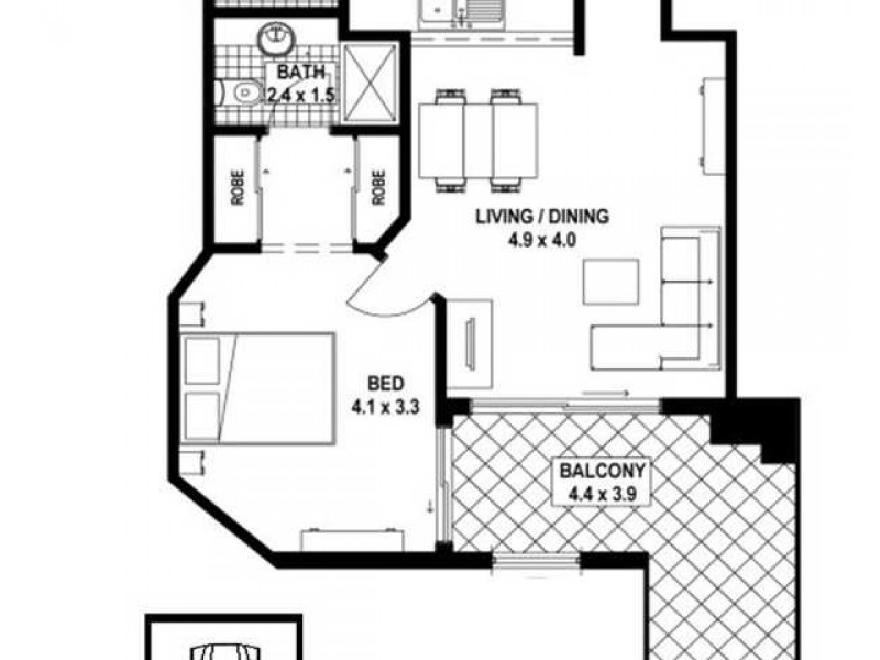 Level 1/32 Warayama Place, Rozelle NSW 2039 Floorplan