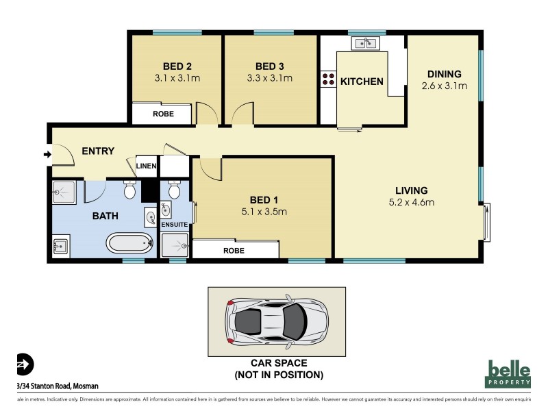 13/34 Stanton Road, Mosman NSW 2088 Floorplan