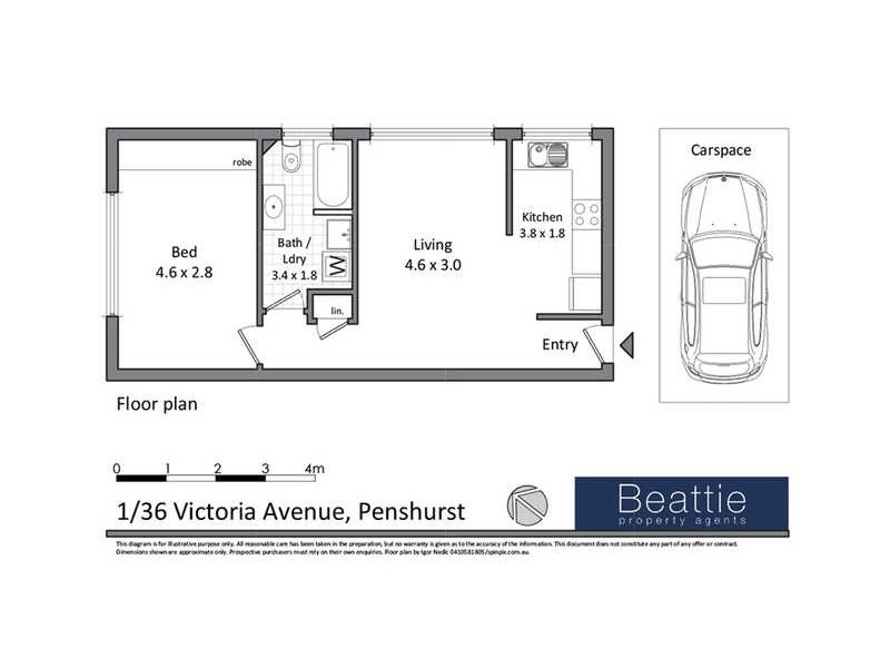 1/36 Victoria Avenue, Penshurst NSW 2222 Floorplan