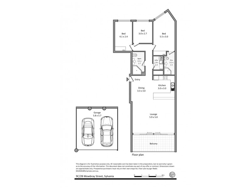 9C/2B Mowbray Street, Sylvania NSW 2224 Floorplan