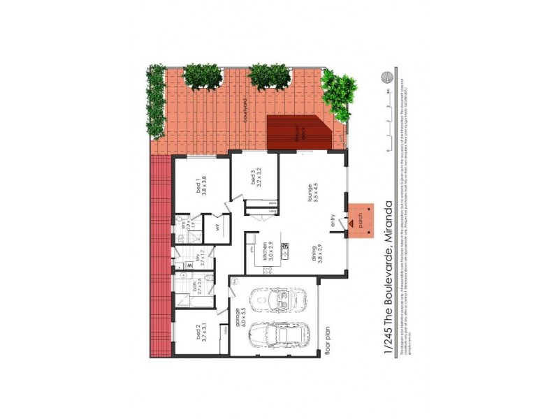1/245 The Boulevarde, Miranda NSW 2228 Floorplan