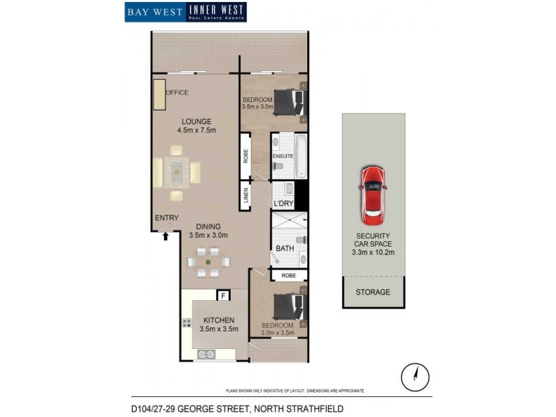 D104/27 – 29 George Street, North Strathfield NSW 2137 Floorplan