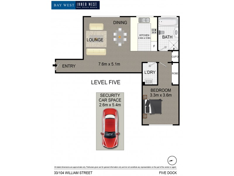 33/104 William Street, Five Dock NSW 2046 Floorplan