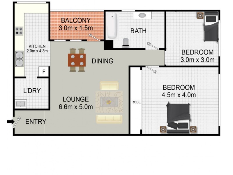 7/253 Concord Road, Concord West NSW 2138 Floorplan