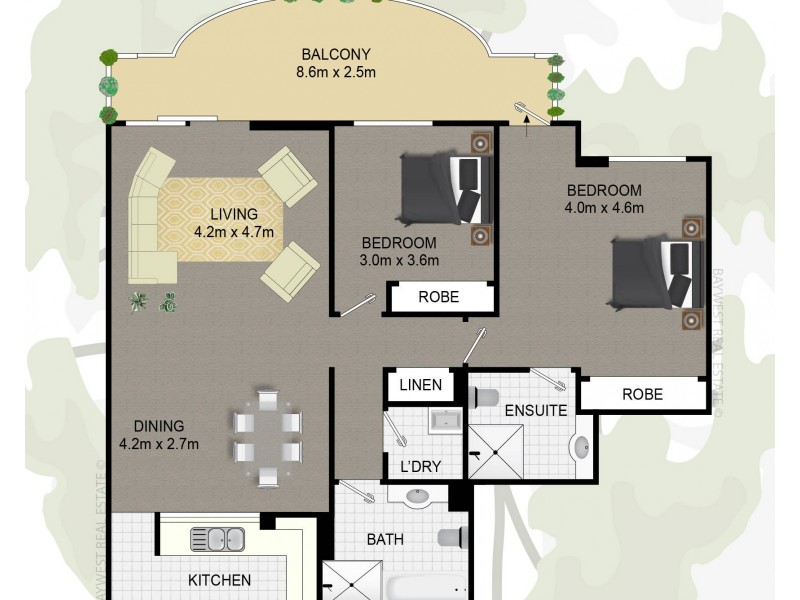 402/6 Wentworth Drive, Liberty Grove NSW 2138 Floorplan