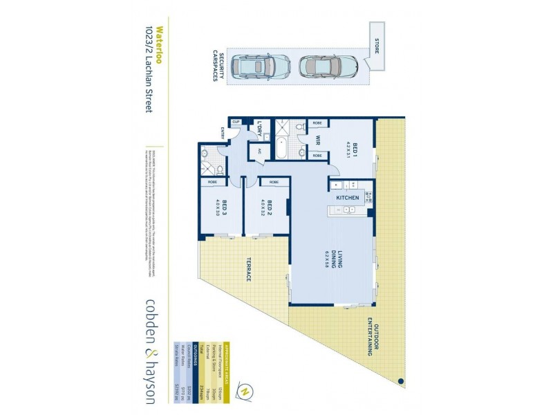 1023/2 Lachlan Street, Waterloo NSW 2017 Floorplan