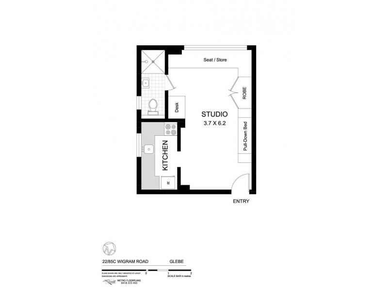 22/85c Wigram Road, Glebe NSW 2037 Floorplan