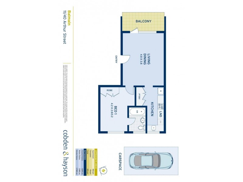 11/40 Arthur Street, Balmain NSW 2041 Floorplan