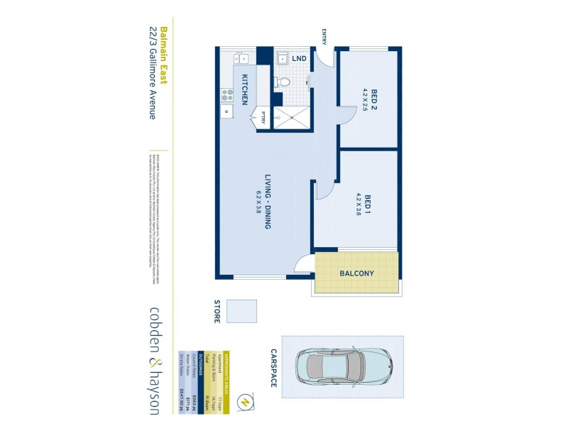 22/3 Gallimore Avenue, Balmain East NSW 2041 Floorplan