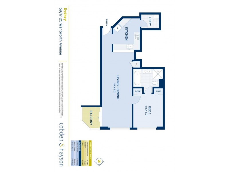 69/17-25 Wentworth Avenue, Sydney NSW 2000 Floorplan