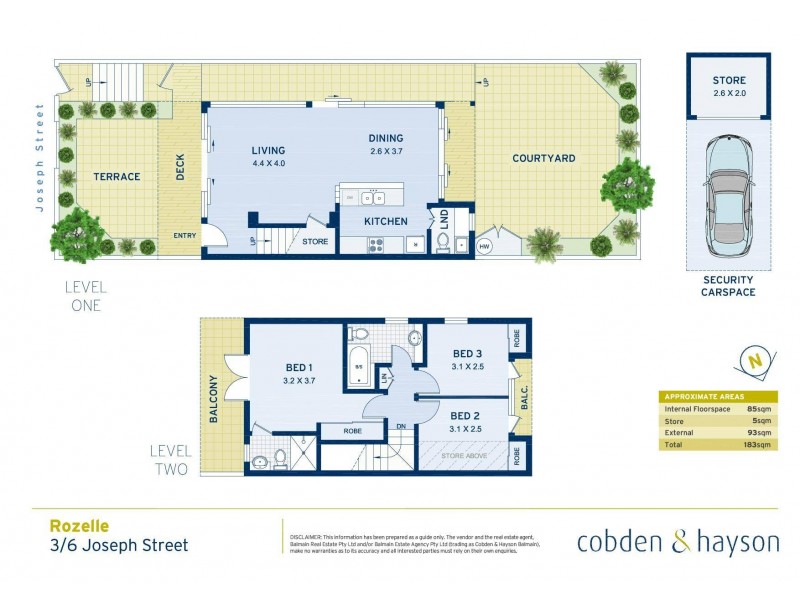 3/6 Joseph Street, Rozelle NSW 2039 Floorplan