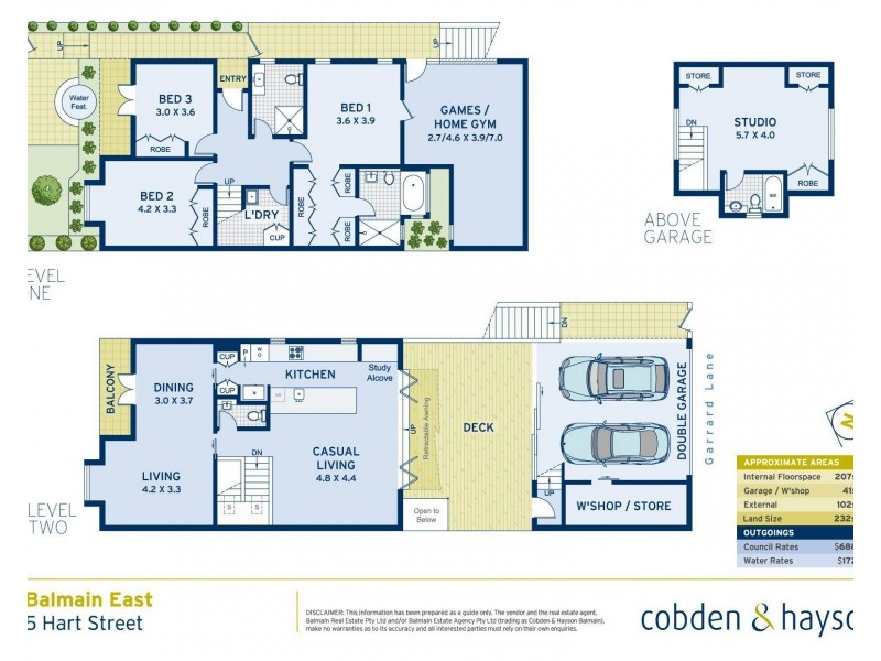 5 Hart Street, Balmain East NSW 2041 Floorplan