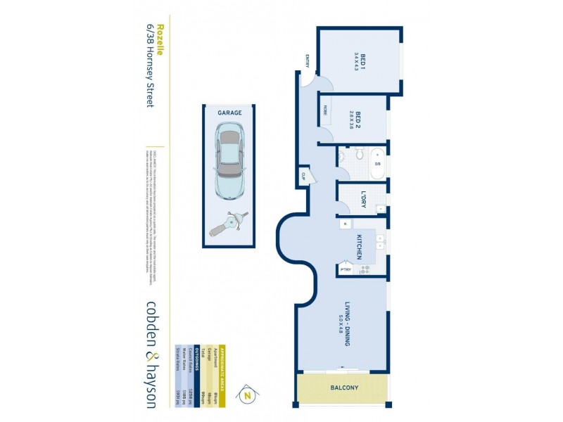 6/38 Hornsey Street, Rozelle NSW 2039 Floorplan