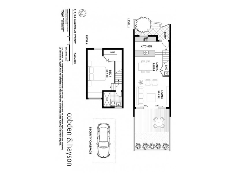 3/40 Evans Street, Balmain NSW 2041 Floorplan