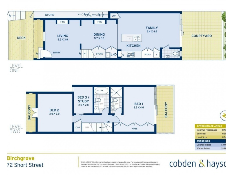 72 Short Street, Birchgrove NSW 2041 Floorplan