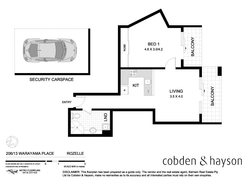 206/13 Warayama Place, Rozelle NSW 2039 Floorplan