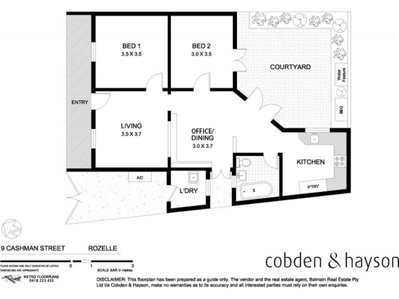 9 Cashman Street, Rozelle NSW 2039 Floorplan