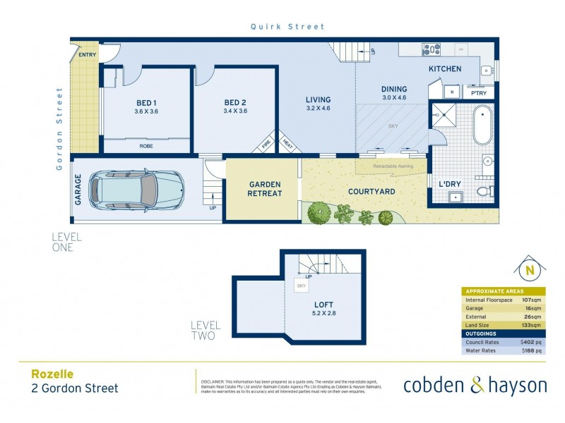 2 Gordon Street, Rozelle NSW 2039 Floorplan