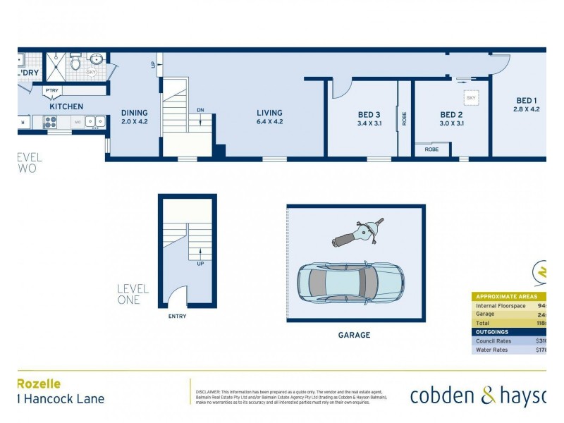 1 Hancock Lane, Rozelle NSW 2039 Floorplan