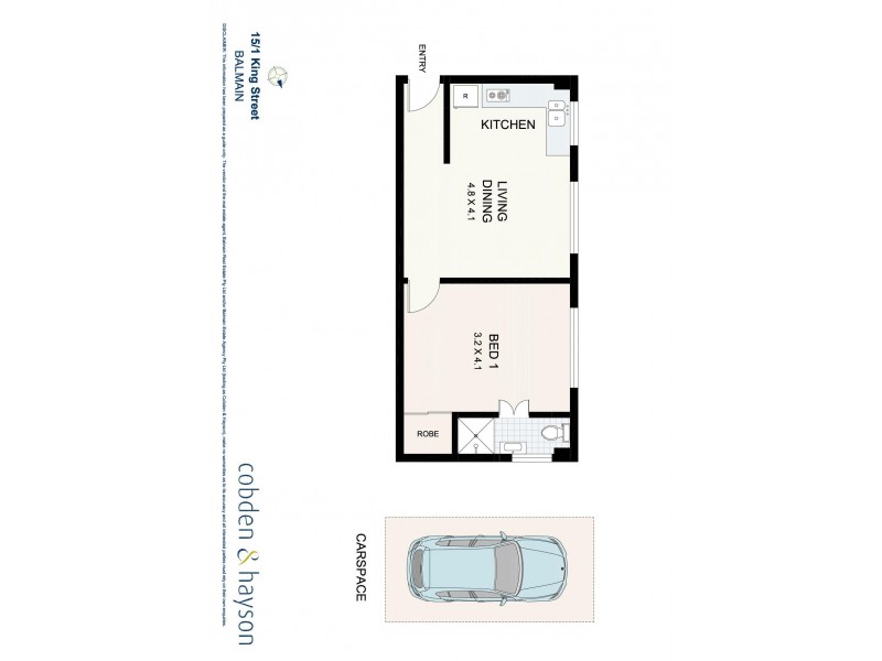 15/1 King Street, Balmain NSW 2041 Floorplan
