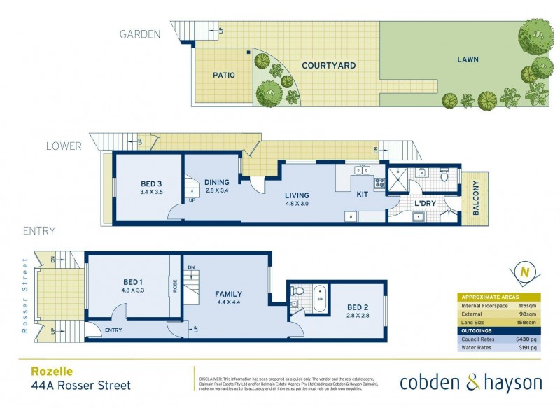 44A Rosser Street, Rozelle NSW 2039 Floorplan