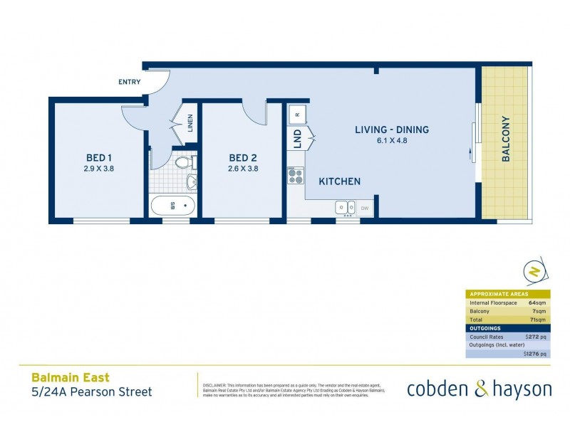 5/24a Pearson Street, Balmain East NSW 2041 Floorplan