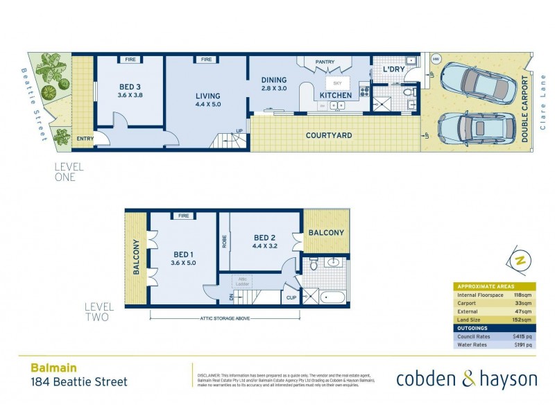 184 Beattie Street, Balmain NSW 2041 Floorplan