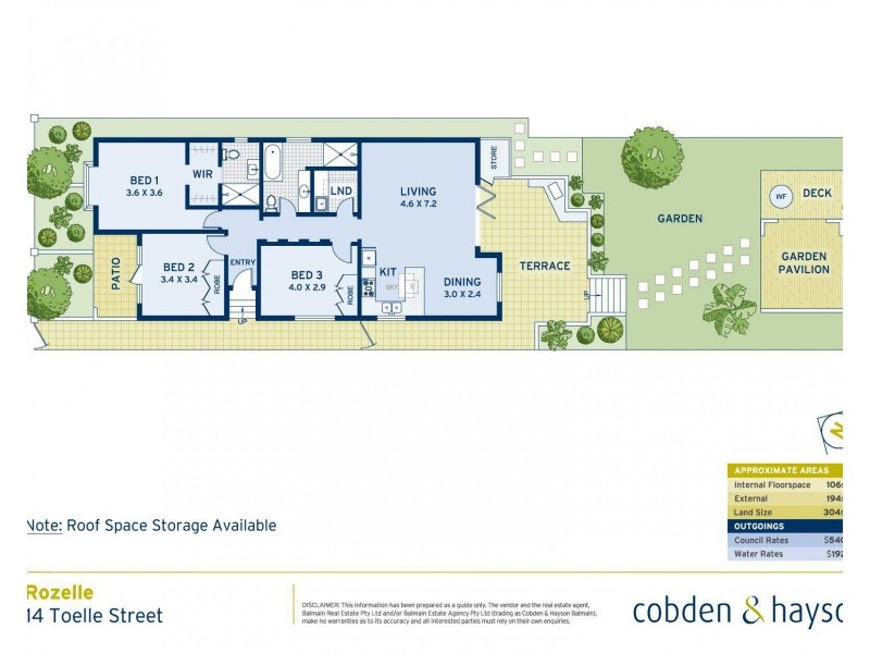 14 Toelle Street, Rozelle NSW 2039 Floorplan