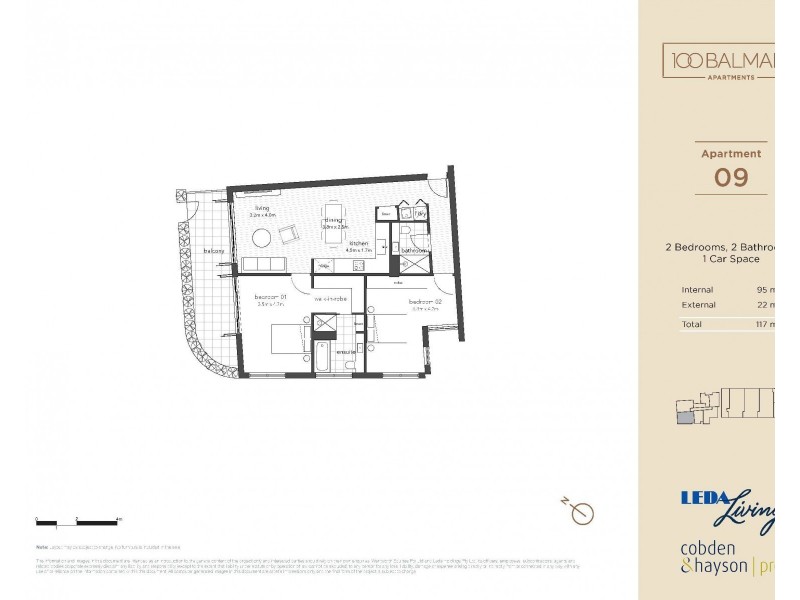 9/100 Reynolds Street, Balmain NSW 2041 Floorplan