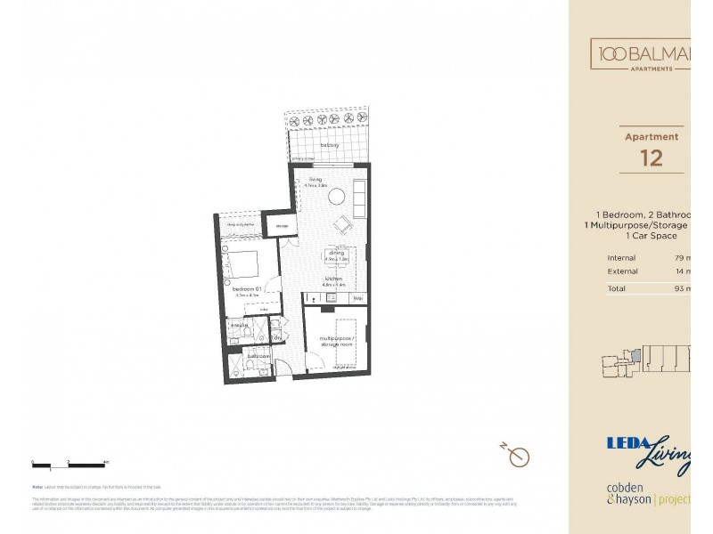 12/100 Reynolds Street, Balmain NSW 2041 Floorplan