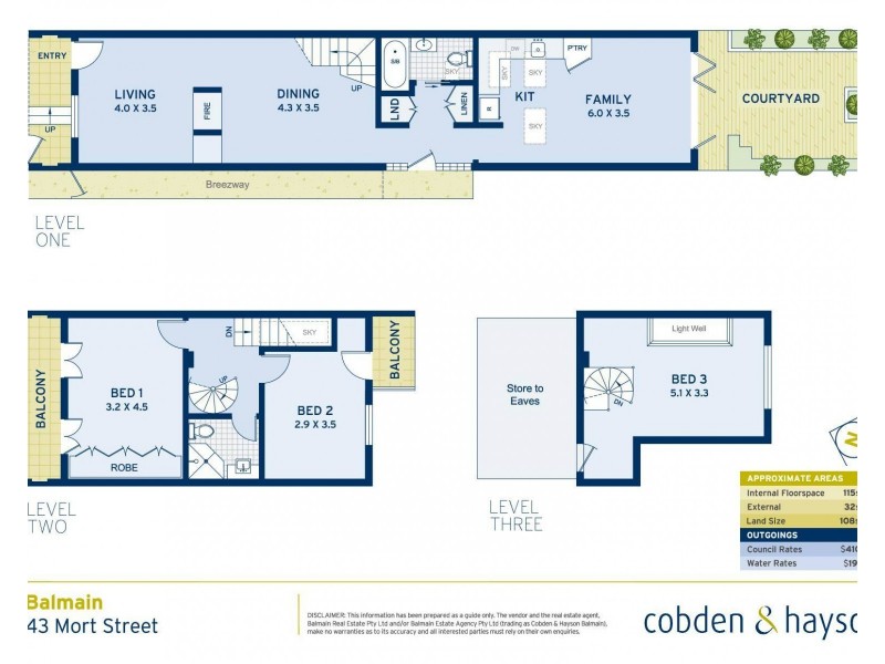 43 Mort Street, Balmain NSW 2041 Floorplan
