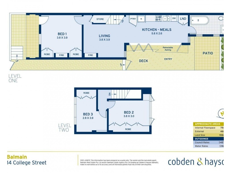 14 College Street, Balmain NSW 2041 Floorplan
