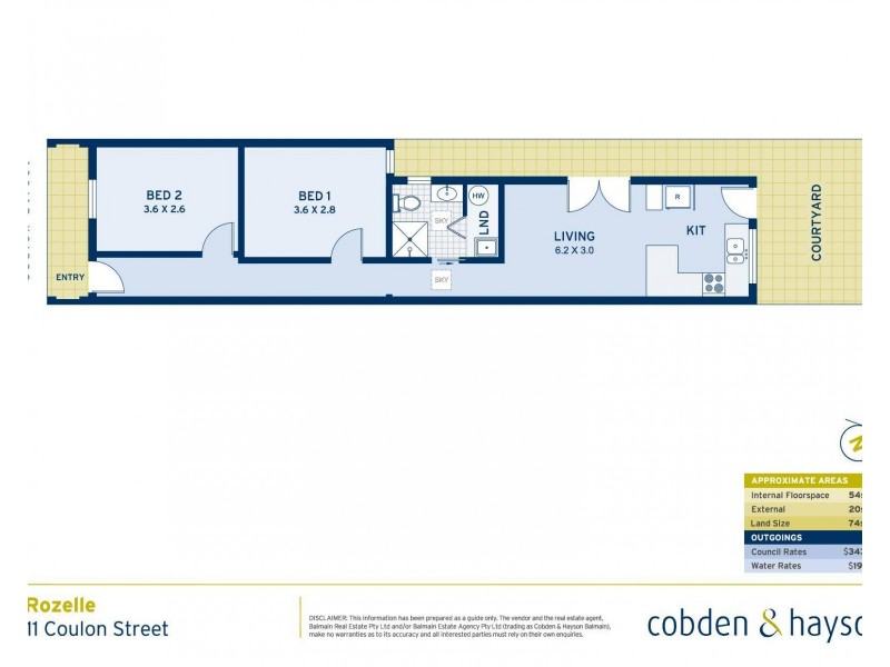 11 Coulon Street, Rozelle NSW 2039 Floorplan