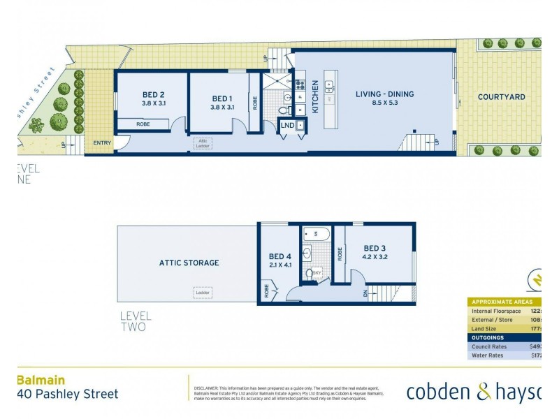 40 Pashley Street, Balmain NSW 2041 Floorplan
