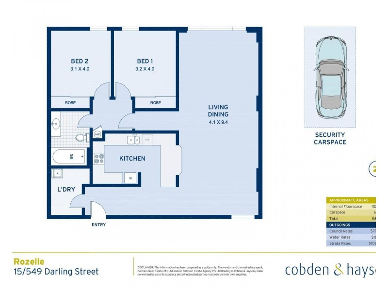 15/549 Darling Street, Rozelle NSW 2039 Floorplan