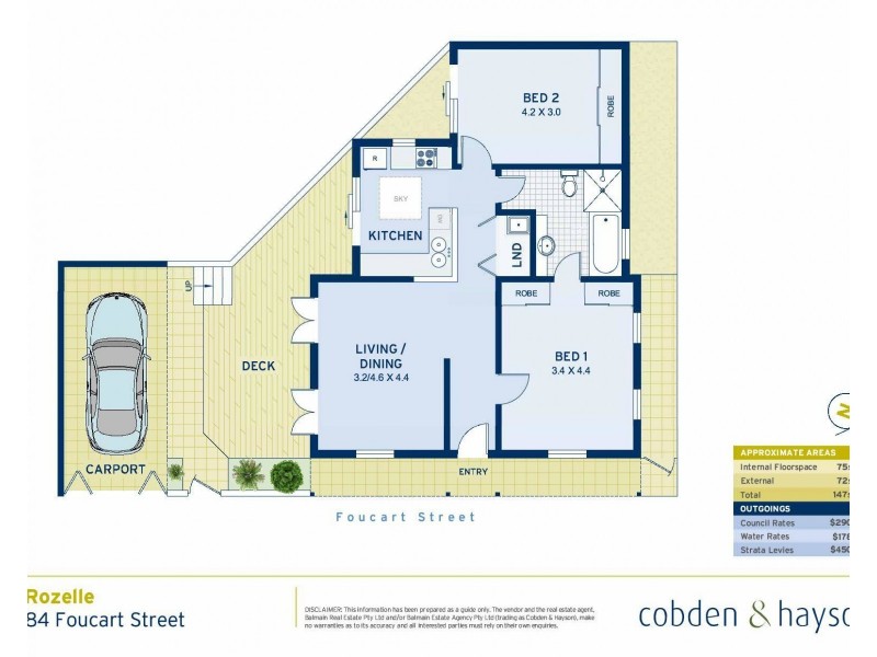 84 Foucart Street, Rozelle NSW 2039 Floorplan