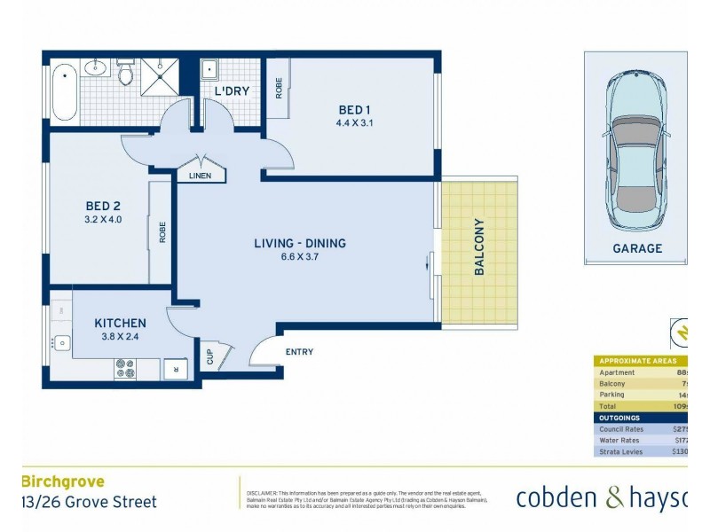 13/26 Grove Street, Birchgrove NSW 2041 Floorplan