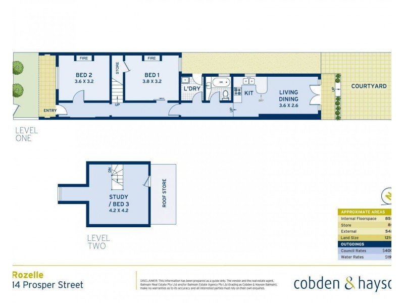 14 Prosper Street, Rozelle NSW 2039 Floorplan