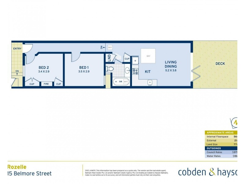 15 Belmore Street, Rozelle NSW 2039 Floorplan