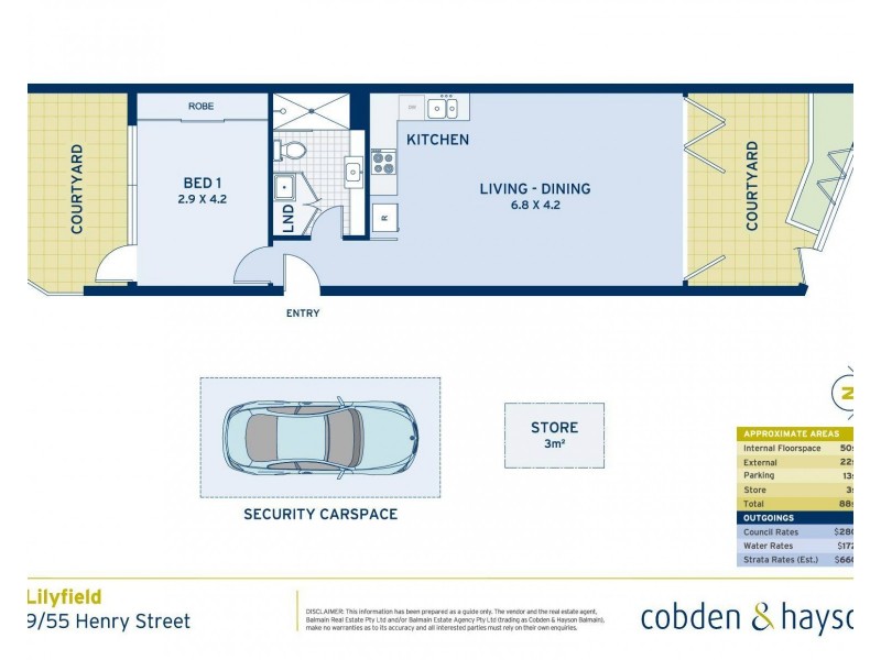9/55 Henry Street, Lilyfield NSW 2040 Floorplan