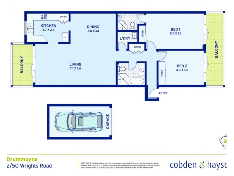 2/50 Wrights Road, Drummoyne NSW 2047 Floorplan