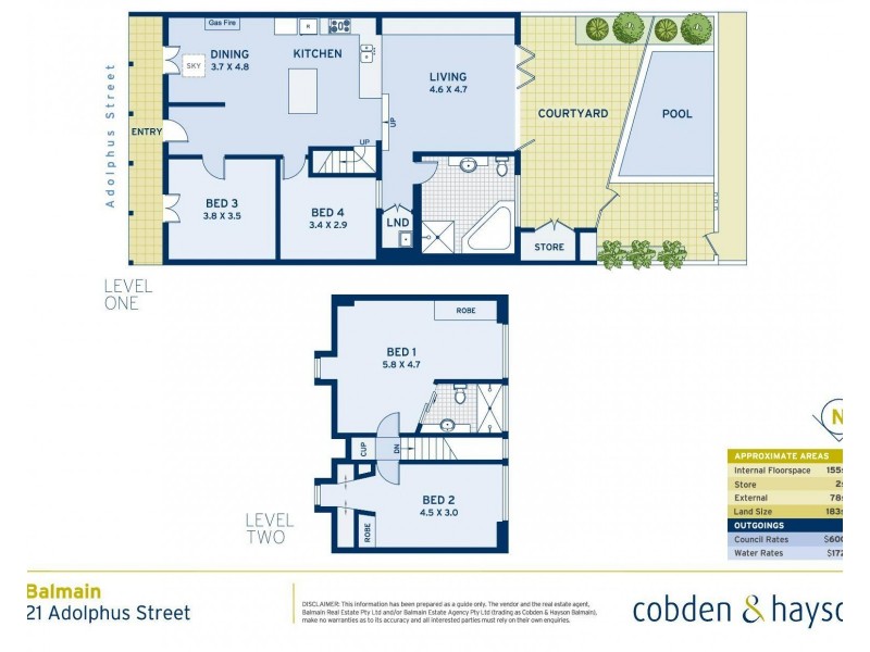 21 Adolphus Street, Balmain NSW 2041 Floorplan