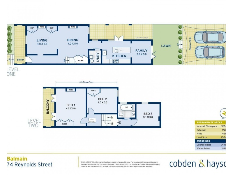 74 Reynolds Street, Balmain NSW 2041 Floorplan