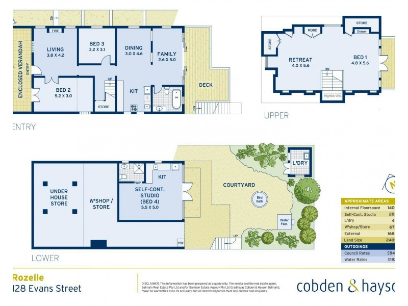 128 Evans Street, Rozelle NSW 2039 Floorplan