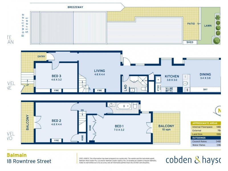 18 Rowntree Street, Balmain NSW 2041 Floorplan