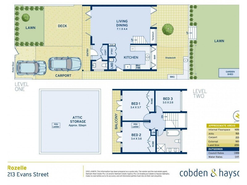 213 Evans Street, Rozelle NSW 2039 Floorplan