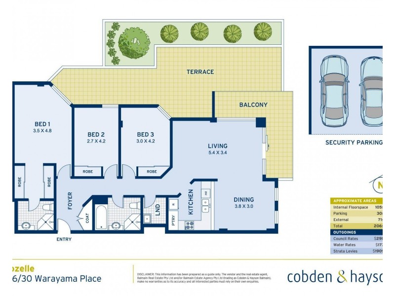 106/30 Warayama Place, Rozelle NSW 2039 Floorplan