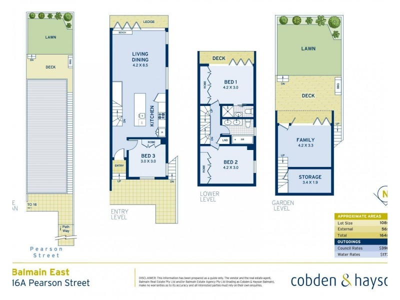 16A  Pearson Street, Balmain East NSW 2041 Floorplan