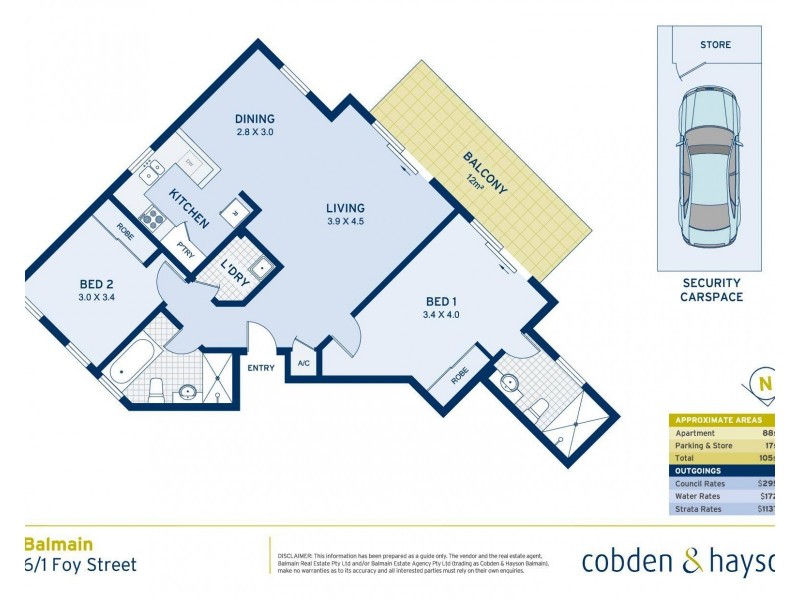 6/1 Foy Street, Balmain NSW 2041 Floorplan