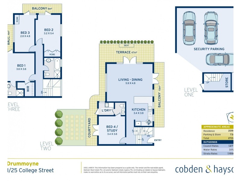 1/25 College Street, Drummoyne NSW 2047 Floorplan